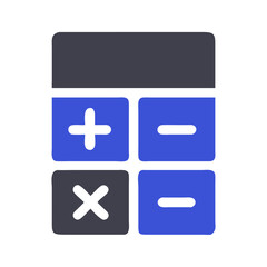 Stylized Calculator Icon with Basic Mathematical Symbols, Perfect for Financial or Educational Designs