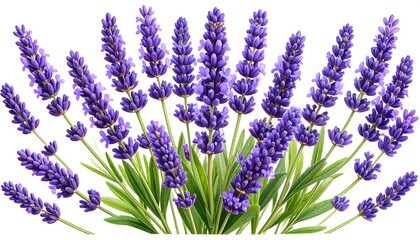 Obraz premium Lavender bouquet against white