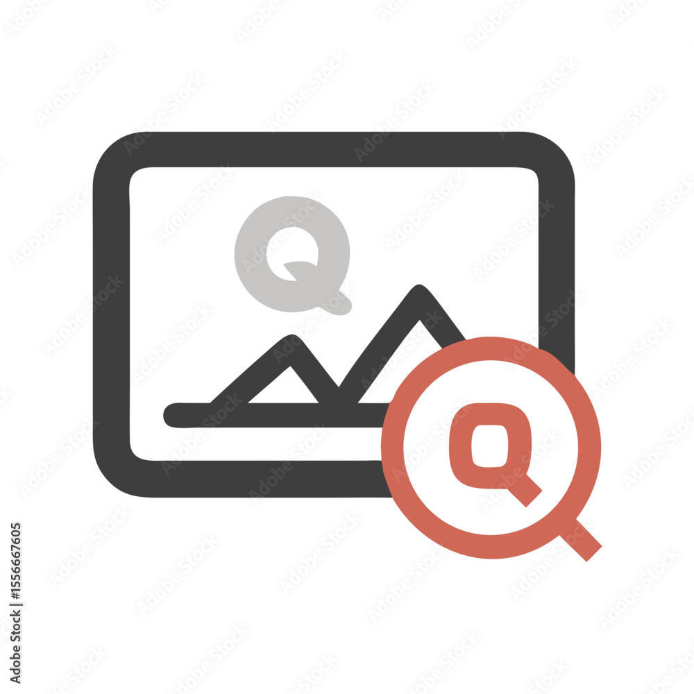 Poster query image search icon: exploring visual data with enhanced search functionality