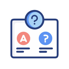 Infographic Template Showing Options A and Question with Modern Flat Design