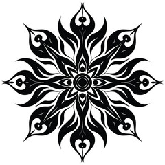 Mandala Design: Intricate Floral Ornament, Symmetrical Pattern, Elegant and Mystical Vibe