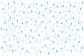 Minimal vector rain pattern with soft blue drops, decorative weather background, clean and simple rainy day illustration, falling water droplets, seamless flat design for print and digital use
