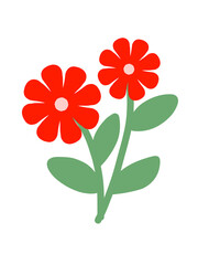 cute stiker flower botanical 