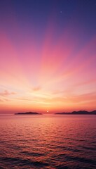 Naklejka premium Soothing Island Sunset Vibes