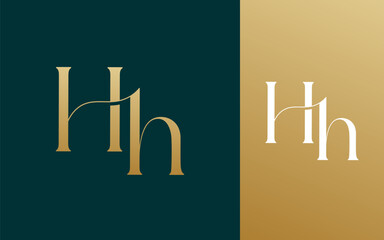 Initial letter HH logo design vector illustration for couple, wedding, and business