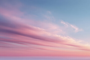 Obraz premium serene sky with delicate gradients of blue pink and violet essence of early morning and sunset