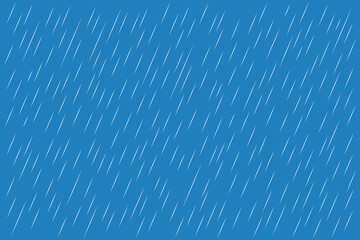 Artistic vector composition of falling rain and sky, flat cartoon style with blue water drops, seamless rainy background for seasonal designs, weather themes, children&rsquo;s books, and creative projects
