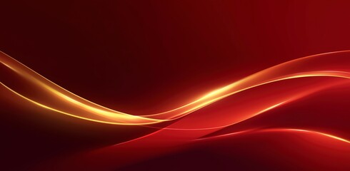 Red - Gold Gradient Dynamic Lines Background for Celebration Events, High - end Posters, Festival Design Scenarios