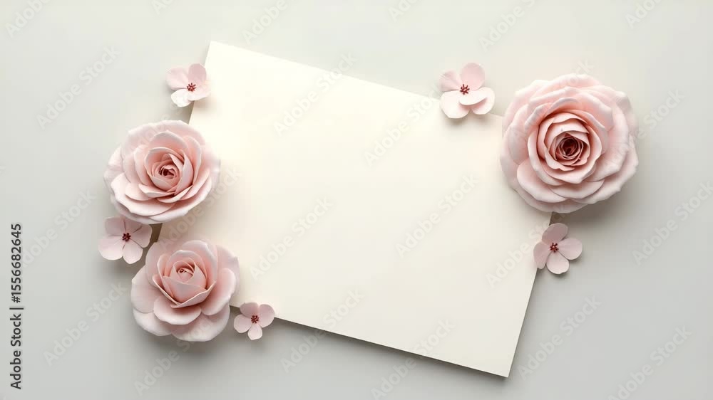 Poster elegant greeting card mockup design with refined layout and typography for premium stationery projec