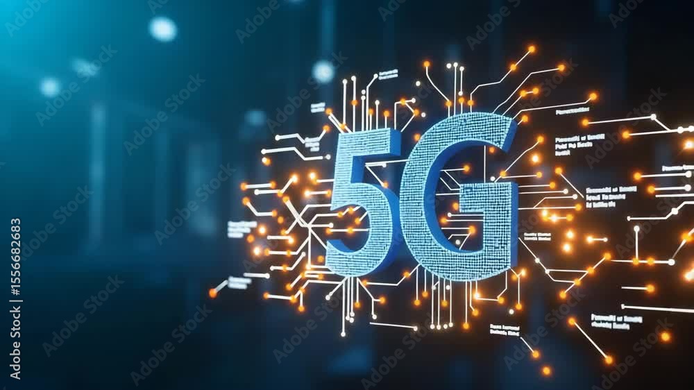 Poster groundbreaking 5g industrial revolution concept demonstrating transformative connectivity smart auto