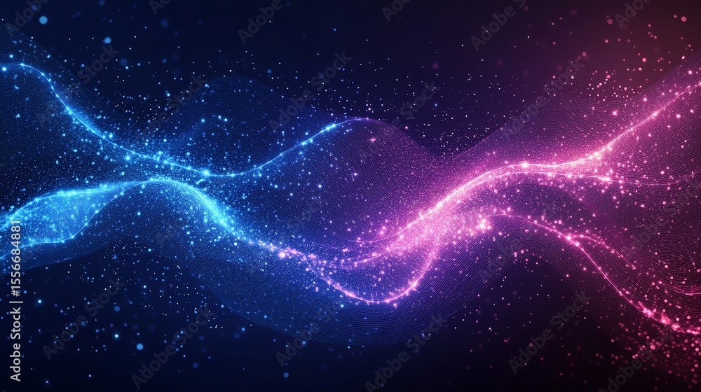 Aufkleber big data futuristic hi-tech technology with light line design: cyberspace and communication internet