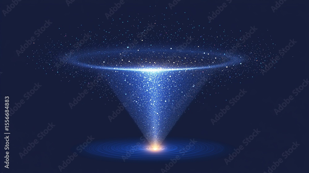 Aufkleber big data vector background: ai network and quantum technology with minimalist design