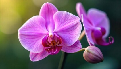 Obraz premium Dreamy Soft Focus Orchid Vibrant Spring Flower Close-Up for Artistic Backgrounds and Websites