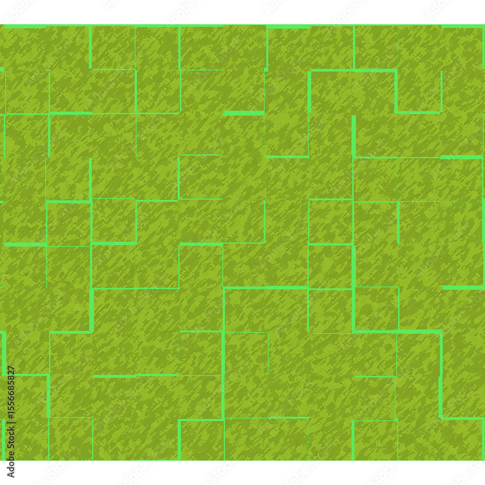 Poster abstract green mosaic a vibrant and textural composition featuring varied green hues arranged in a g