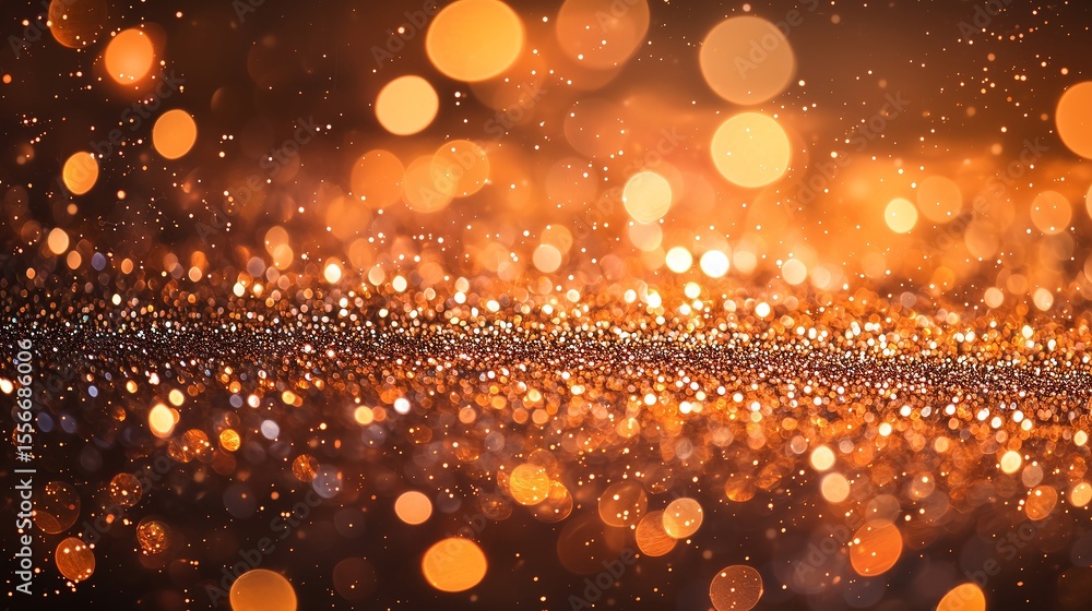 Poster elegant shimmering light effect with soft glitter highlights and a bokeh glow, set against a transpa