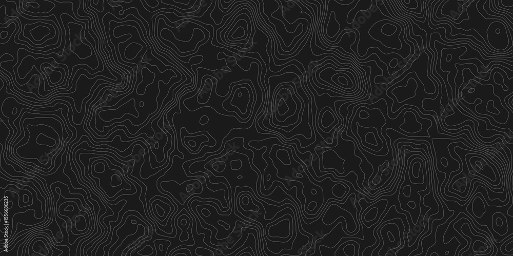 Poster topographic map with contour lines showing elevation changes design is abstract and graphic, with a 