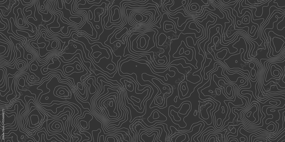 Poster gray abstract topographical map with contour lines creating a seamless pattern effect creates a sens