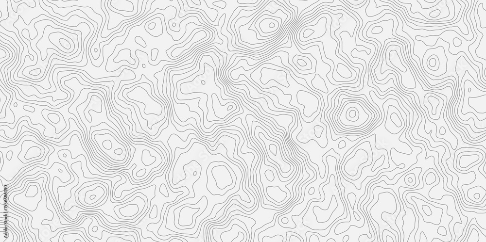 Poster topographic map with contour lines creating a seamless pattern showcasing elevation and terrain deta