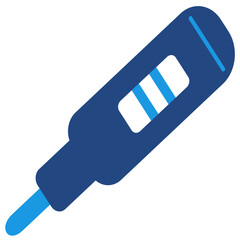 The icon of a pregnancy test kit or diagnostic test kit, two light blue lines on a white line is universally recognized as a positive indicator on most pregnancy tests.