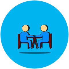 Simple icon of a group of people. Symbolizes teamwork, collaboration, community, and social interaction. Great for HR, networking, and group dynamics designs. Modern vector illustration.