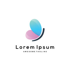 Butterfly logo design color