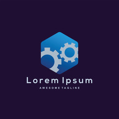 Shield system logo design color icon