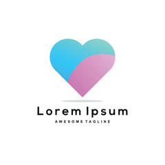 Love gradient logo design colorful