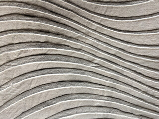 Textured Wall Panel with Wave Patterns in Gray