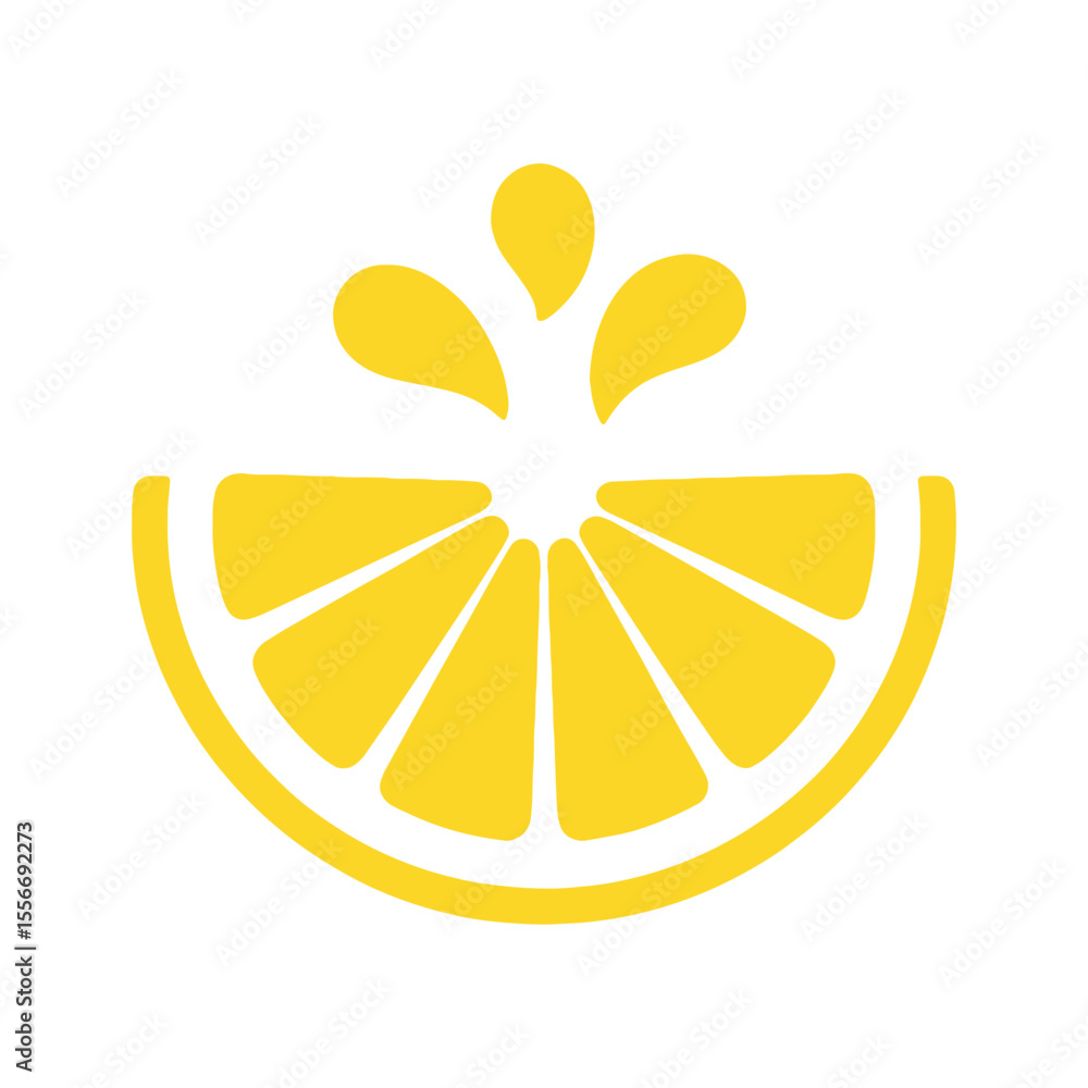 Poster vibrant lemon slice with splashing juice graphic a refreshing and zesty visual treat for food and be