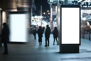 Urban LCD Light Box Mockup for Public Media Display