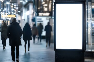 Urban LCD Light Box Mockup for Public Media Display