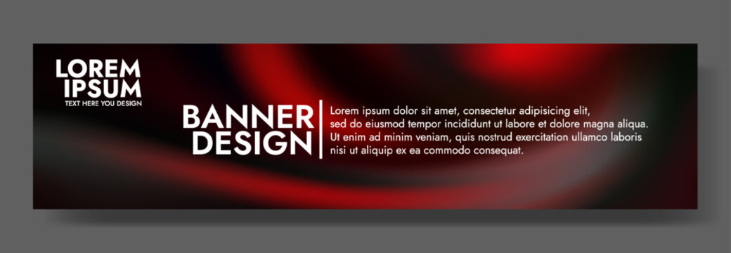 Modern banner design with a mesmerizing ruby vortex background