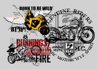 Urban Streetwear and T-Shirt Graphic Vector Collection , grunge, collage-style vector graphics inspired by streetwear, music culture (hip-hop, soul), and skateboarding. They are all ideal for T-shirt 