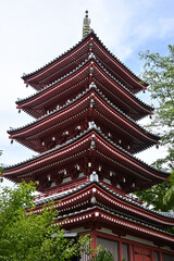 千葉県松戸の紫陽花寺「長谷山本土寺」、五重塔