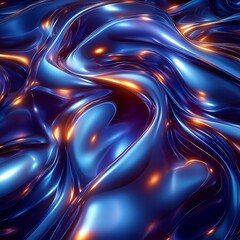 Fototapeta premium Fluid, shimmering, vibrant abstract art