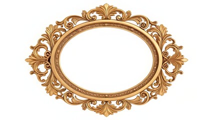 Baroque-Style Gold Mirror Frame, Lavish and Timeless