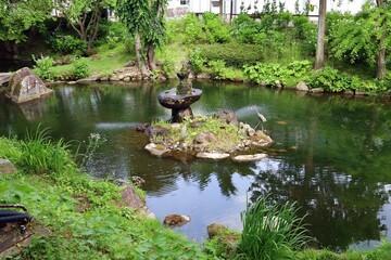 June 28, 2025, Morioka, Iwate Prefecture, Japan.The ruins of Morioka Castle and the surrounding area.