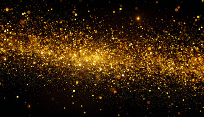 金色のきらめきと黒背景