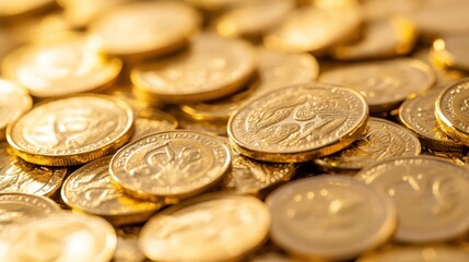 Golden coins in a pile (1)