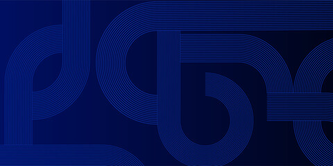 Abstract Blue Circular Patterns With Geometric Lines. Abstract blue background featuring patterns and geometric lines.