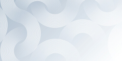 Fototapeta premium Abstract shiny blue circle lines pattern. Futuristic technology concept