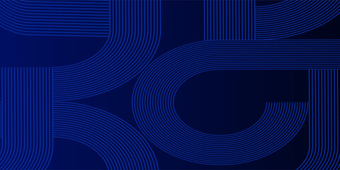 Abstract Geometric Blue Background With Modern Line Design Elements. Eps10
