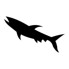 Obraz premium Fish vector silhouette , clip art, and symbol. Shilhouette of fish concept and simple design