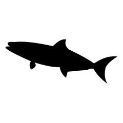 Obraz premium Fish vector silhouette , clip art, and symbol. Shilhouette of fish concept and simple design