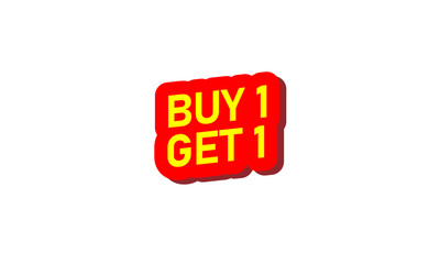 Buy One Get One Free Promotional Label

