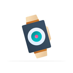 smartwatch icon, colored flat vector. modern and minimalist design