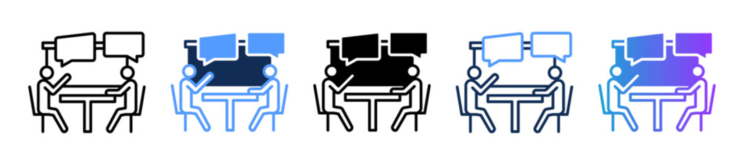 Team Meeting multiple icon