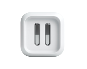 Pause button icon on square shape