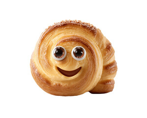 Fototapeta premium Pastry with eyes and smile