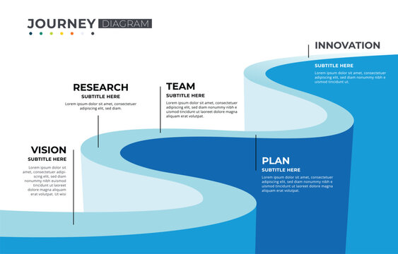 Infographic template for business. 5 Steps Modern milestone diagram with road journey concept, presentation vector infographic.
